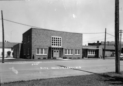 A black and white photo of a historical building